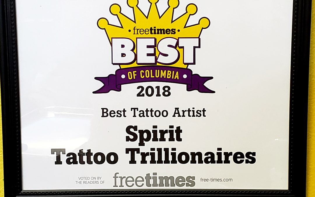 Best Tattoo Artist of Columbia SC 2018